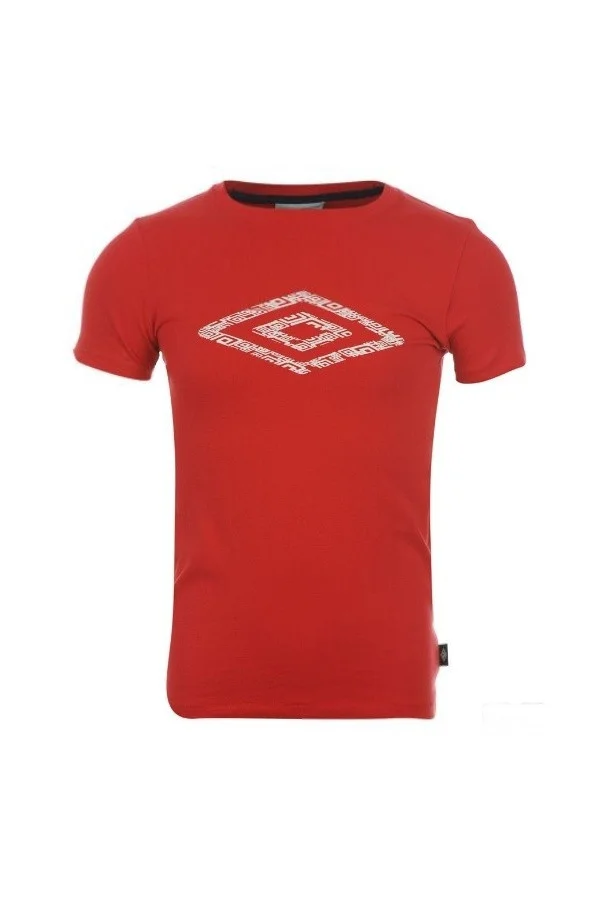 Dětské červené tričko Umbro Cotton Logo T Shirt Boys