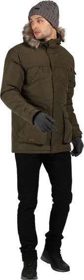 Pánská khaki zimní bunda Regatta RMP285 Salinger II