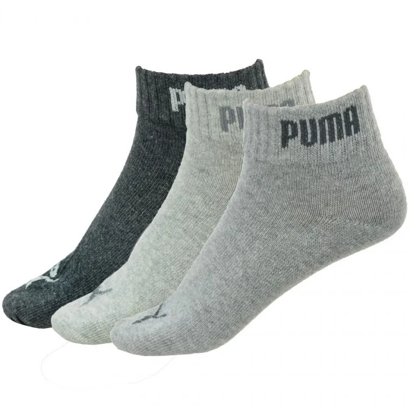 Sportovní šedé kotníkové ponožky Puma 3-pack