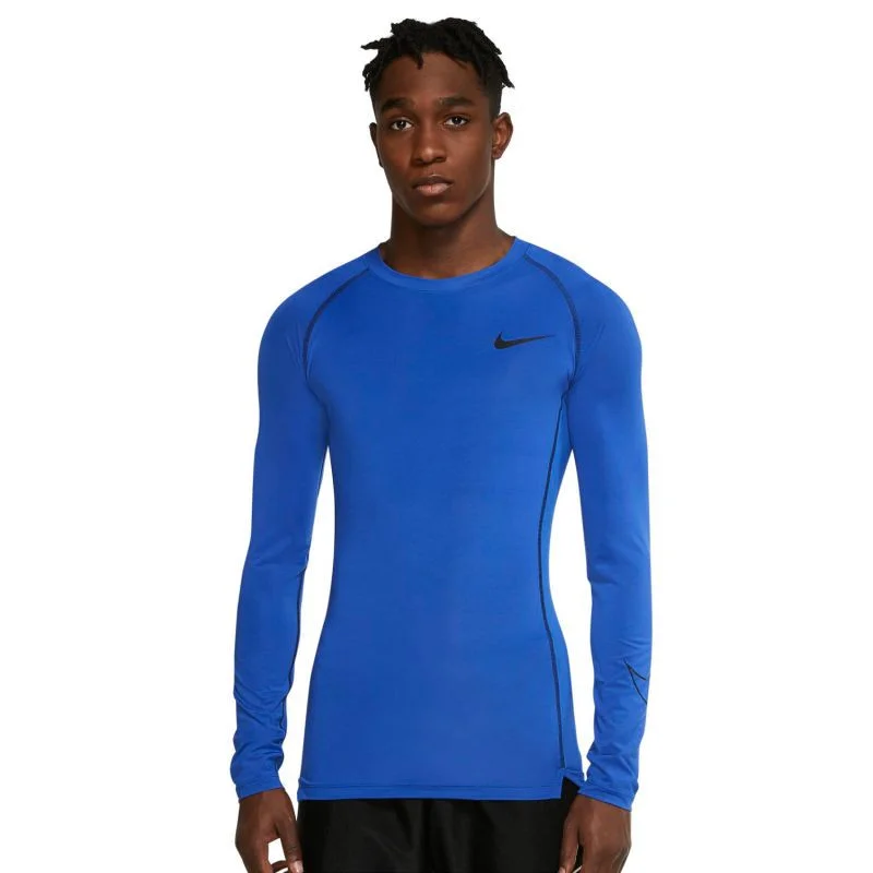 Modré pánské termo tričko Nike Compression s dlouhým rukávem