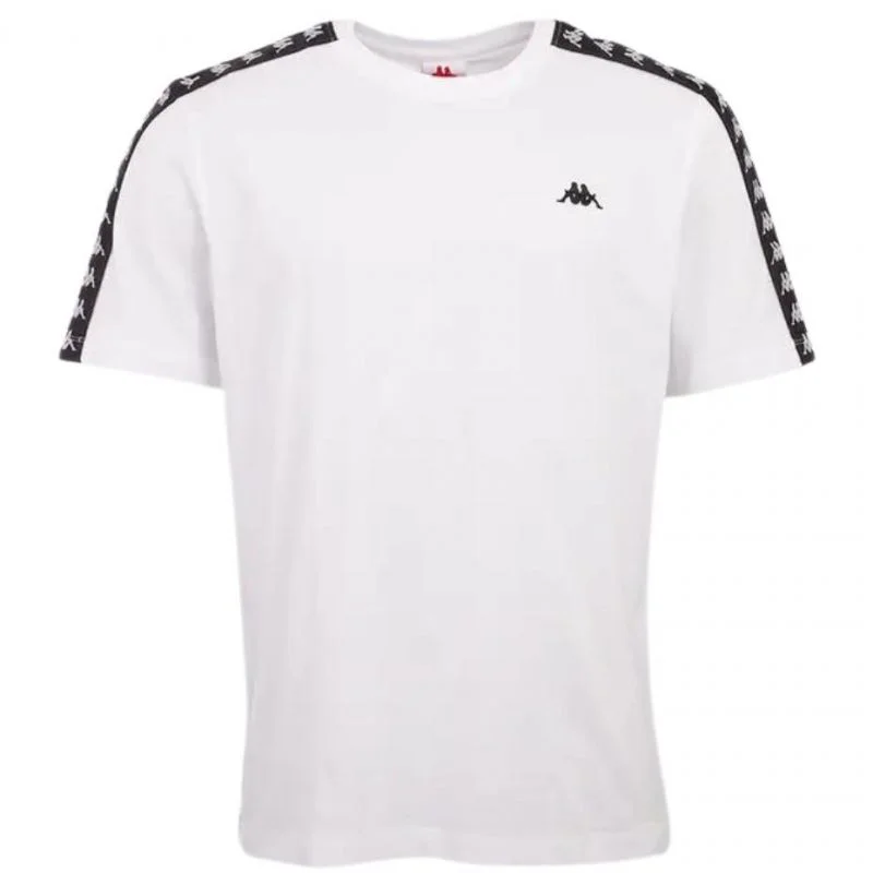 Bílé pánské tričko Kappa Janno s černými prvky