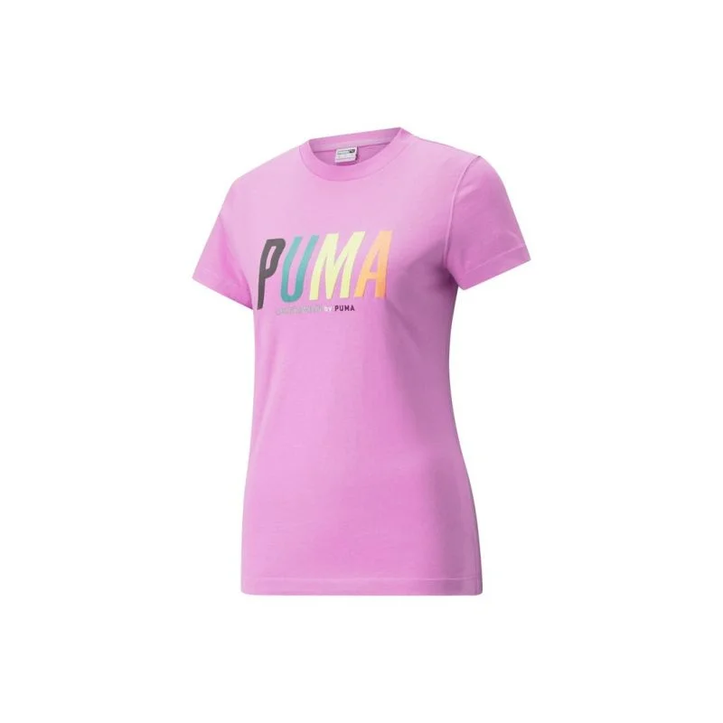Růžové triko s potiskem Puma Swxp Graphite Tee