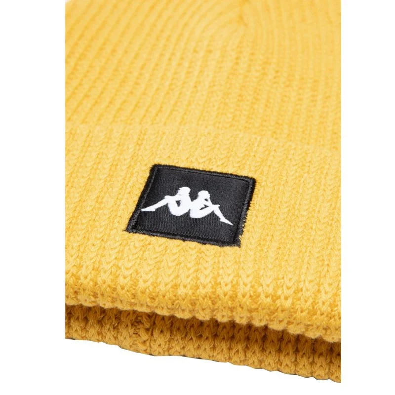 Žlutá zimní čepice unisex Kappa Hoppa s otočnou manžetou