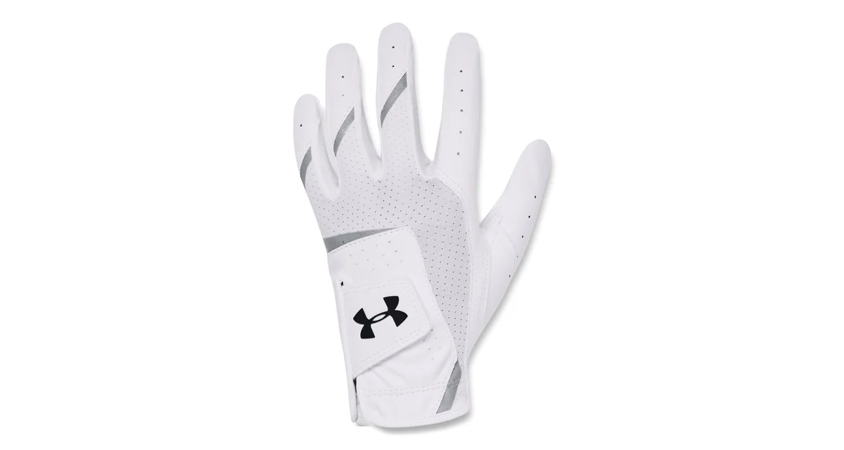 Bílé dětské sportovní rukavice Iso-Chill Golf Glove Under Armour