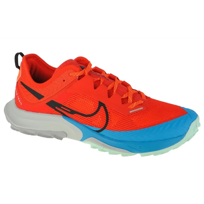 Červené běžecké boty Nike Air s modrou špičkou