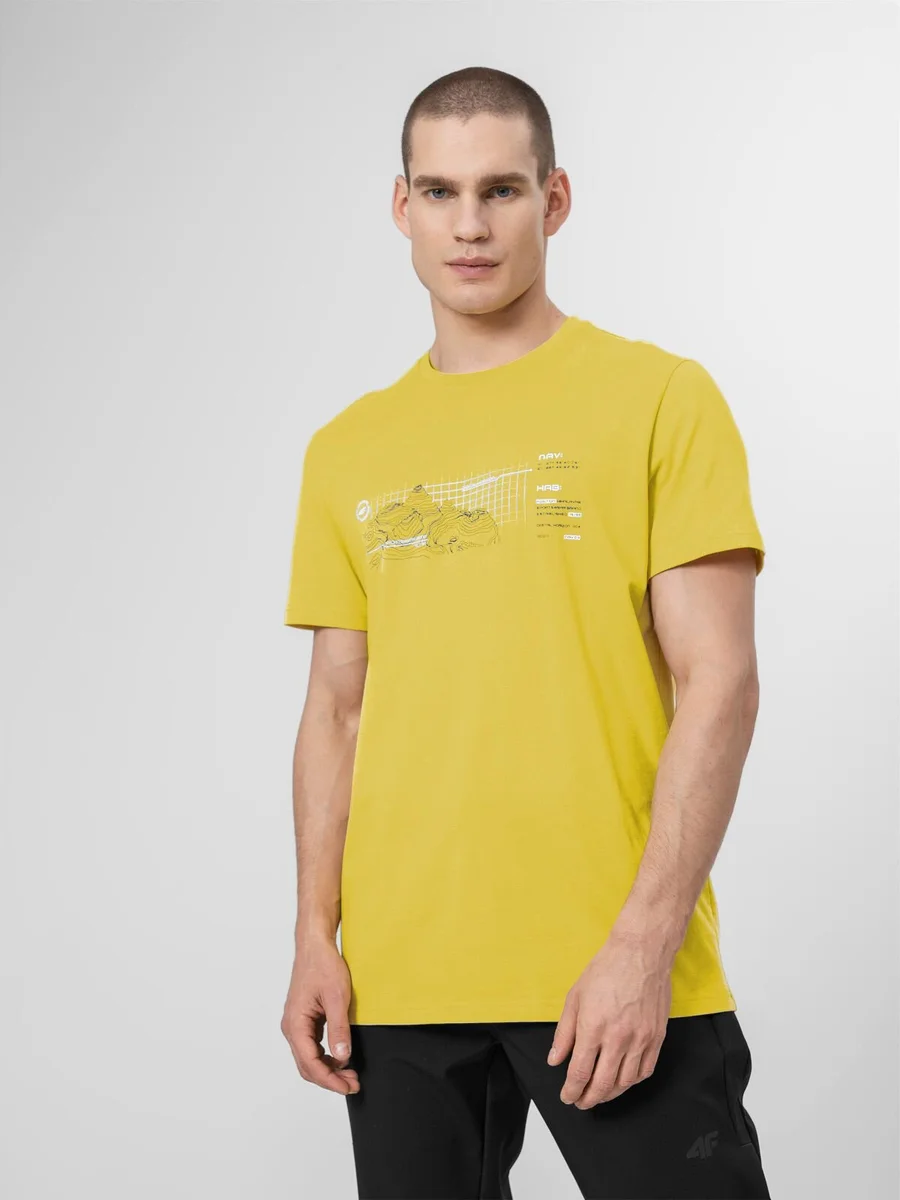 Žluté triko s krátkým rukávem 4F