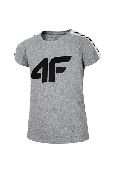 Dívčí šedé tričko 4F