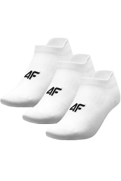 Bílé sportovní ponožky 4F (3 páry)