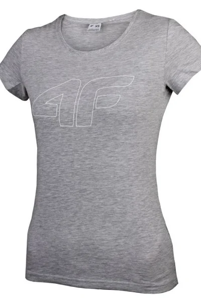 Dámské šedé tričko 4F s logem