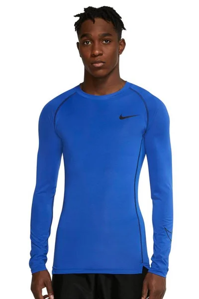 Modré pánské termo tričko Nike Compression s dlouhým rukávem
