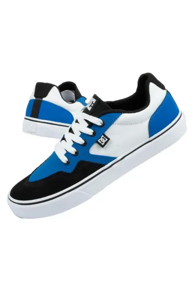 Pánské modrobílé semišové boty DC Rowlan