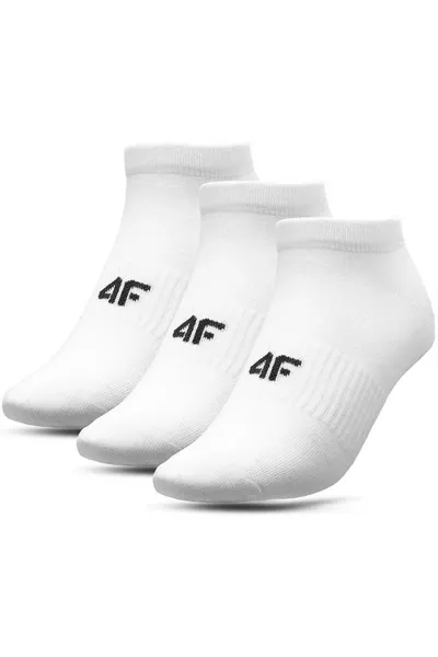 Bílé dámské kotníkové ponožky 4F