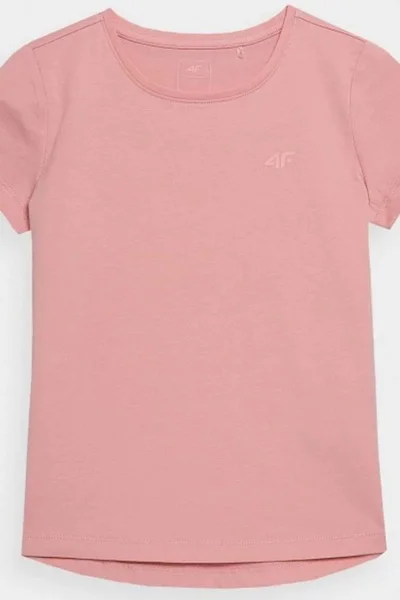 Růžové dívčí tričko 4F