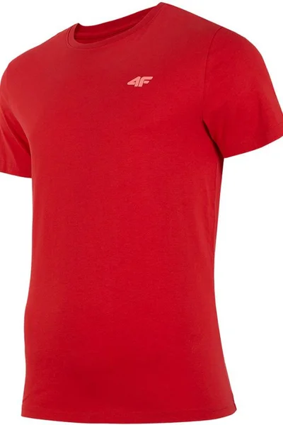 Pánské červené bavlněné tričko  4F