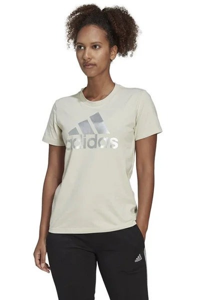 Dámské béžové tričko Big Logo Tee Adidas