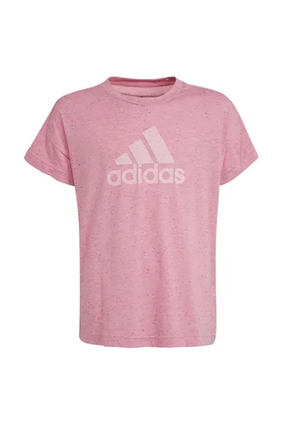Dívčí růžové  tričko Badge of Sport Adidas