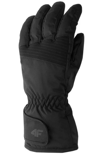 Pánské černé lyžařské rukavice  4F