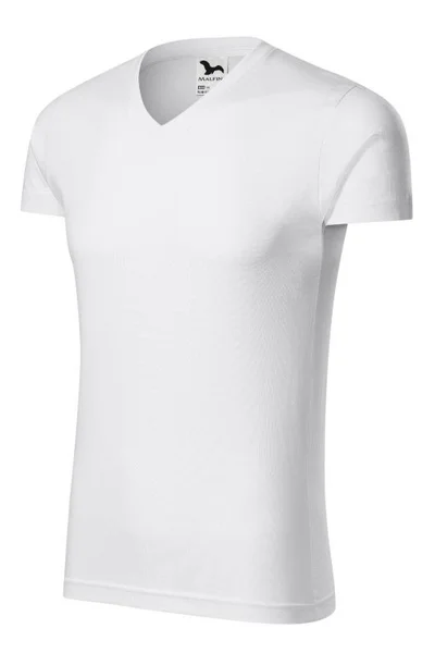 Pánské bílé tričko Slim Fit  Malfini