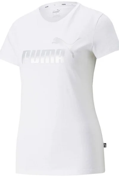 Dámské bílé tričko ESS+ Metallic Logo Puma