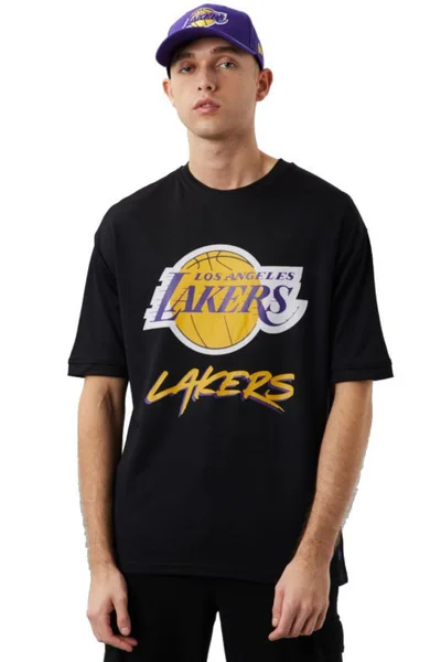 Pánské černé tričko NBA Lakers Script New Era