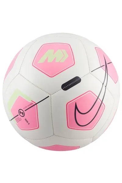 Bílo-růžový fotbalový míč Nike Mercuril Fade