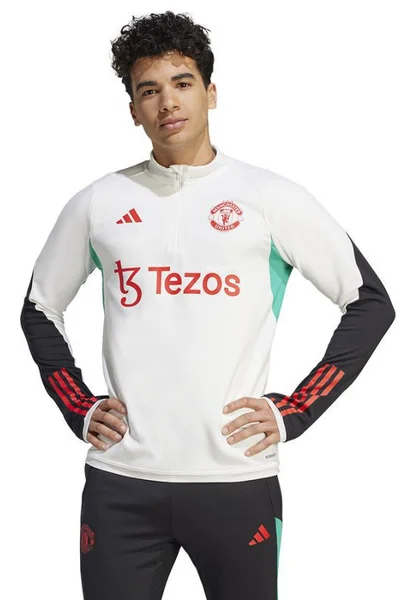 Pánská bílá mikina Manchester United TR Top Adidas