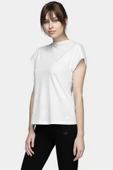 Bílé dámské triko pro klasické nošení 4F