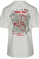 Bílé triko s potiskem Salomon Barcelona