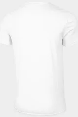 Bílé pánské tričko 4F s potiskem palem