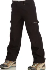 Dětské černé softshellové kalhoty Regatta