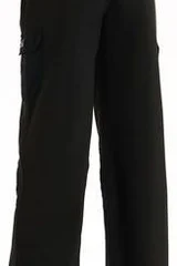 Dětské černé softshellové kalhoty Regatta