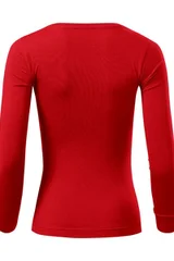 Dámské červené tričko s dlouhým rukávem Malfini