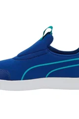 Dětské modré sportovní boty Courtflex v2 Slip On PS Puma