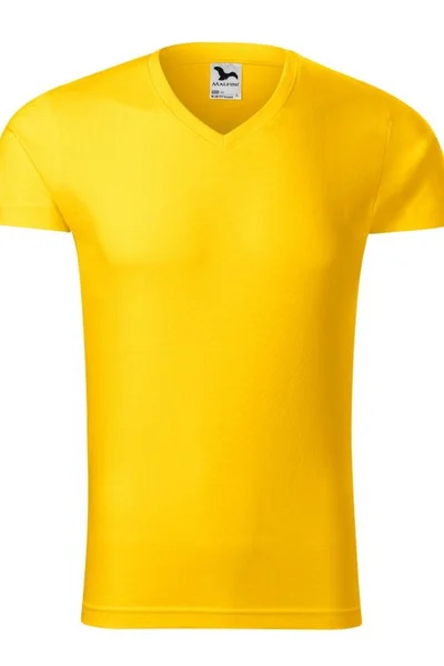 Pánské žluté tričko Slim Fit Malfini