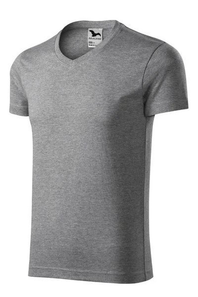Pánské šedé tričko Slim Fit  Malfini