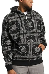 Pánská mikina Karl Kani Chest Signature Paisley Os Zip Hoodie