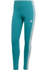 Sportovní dámské zelené legíny Adidas s vysokým pasem
