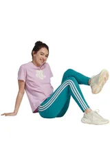 Sportovní dámské zelené legíny Adidas s vysokým pasem