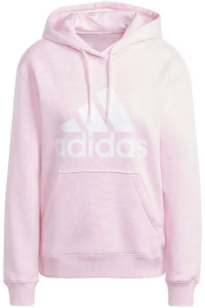 Růžová dámská mikina s velkým logem Adidas