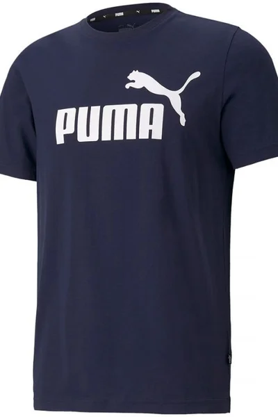 Pánské tmavě modré tričko ESS Logo Tee Peacoat Puma