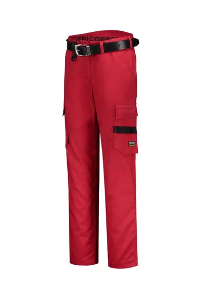 Dámské červené pracovní kalhoty Tricorp Twill