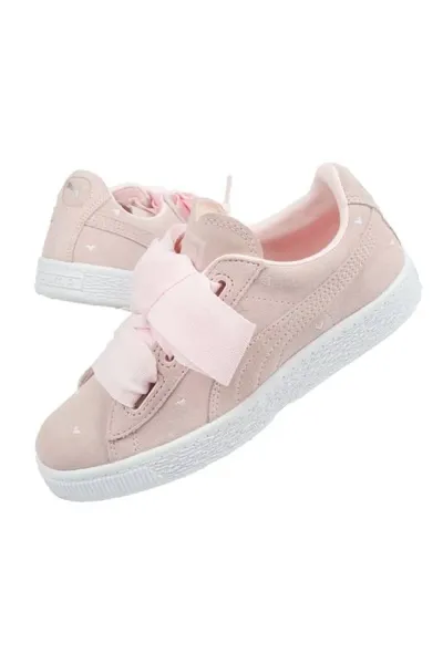 Dívčí růžové boty Suede Heart Puma