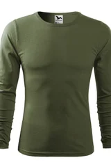 Pánské khaki zelené tričko s dlouhým rukávem Fit-T LS Malfini