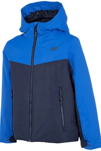 Chlapecká tmavě modrá lyžařská bunda  4F
