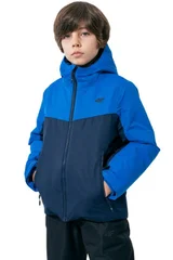 Chlapecká tmavě modrá lyžařská bunda  4F