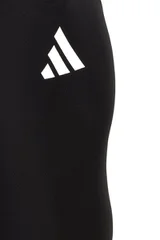 Dětské černé sportovní jednodílné plavky Adidas 3 Bars Sol ST
