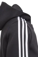 Chlapecká černá mikina Essentials 3S s kapucí a zipem  Adidas