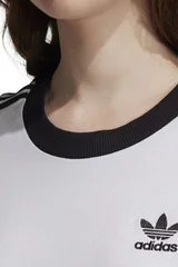 Dámské bílé tričko s černými pruhy 3 Stripes Adidas