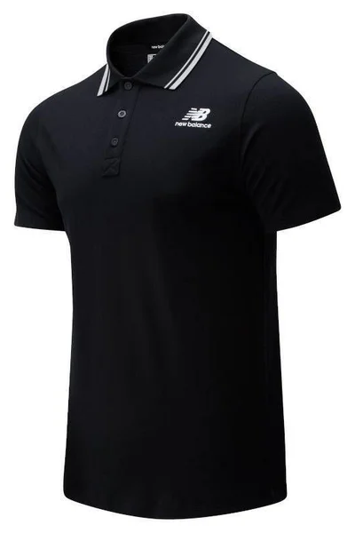 Pánské černé tričko New Balance Classic Sleeve Polo BK