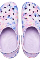 Dámské světle fialové pantofle Crocs Classic Platform Tie Dye